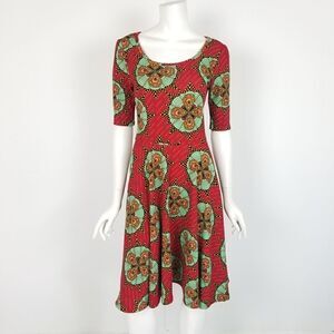 Lularoe Abstract Print Nicole Dress Size Small